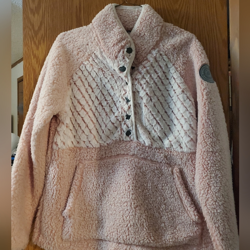Womens Simply Southern Pink Sherpa Fleece sz Small NWT